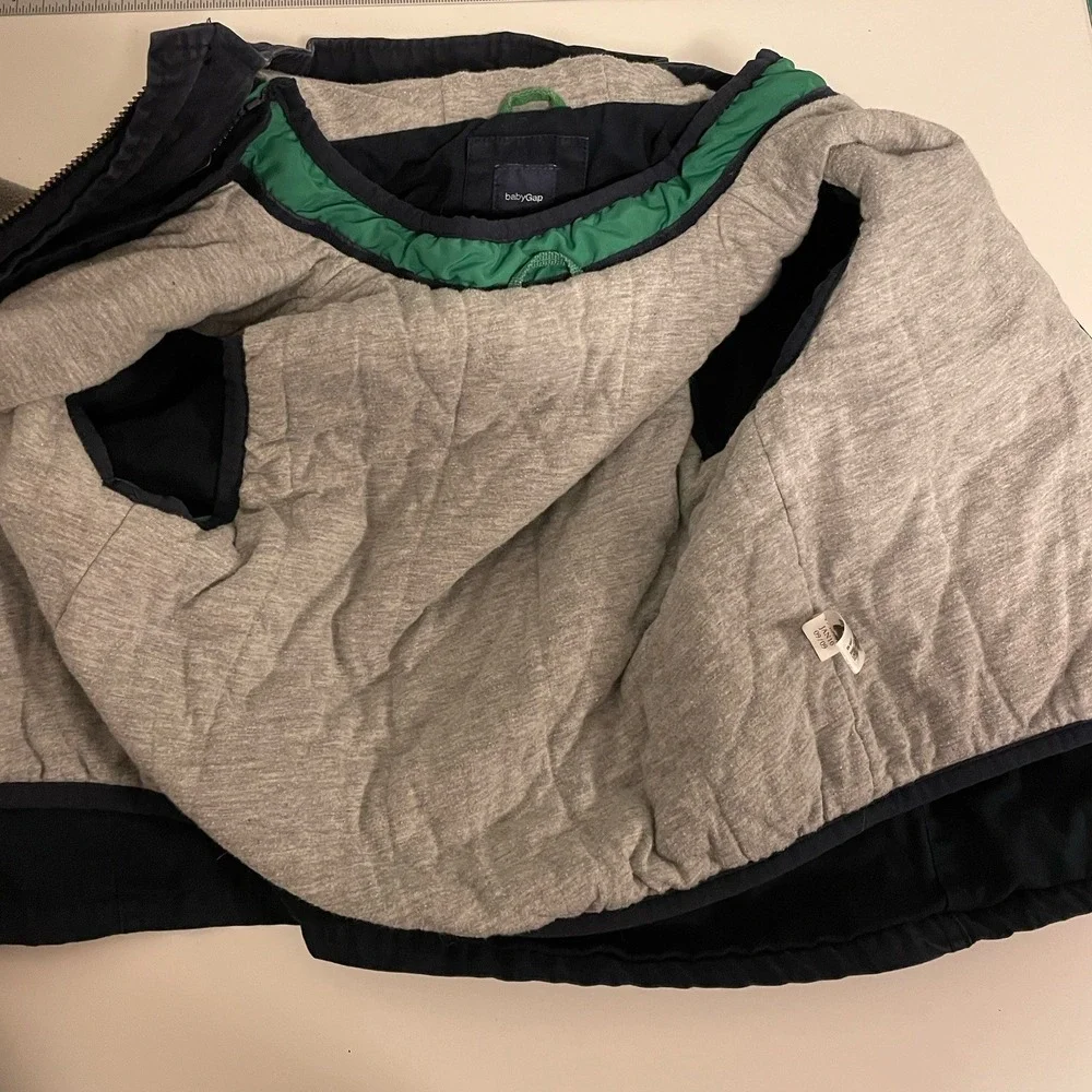 GAP Boys Sz 18-24m Navy Blue Coat‎ Jacket Removable Inner Liner Spring